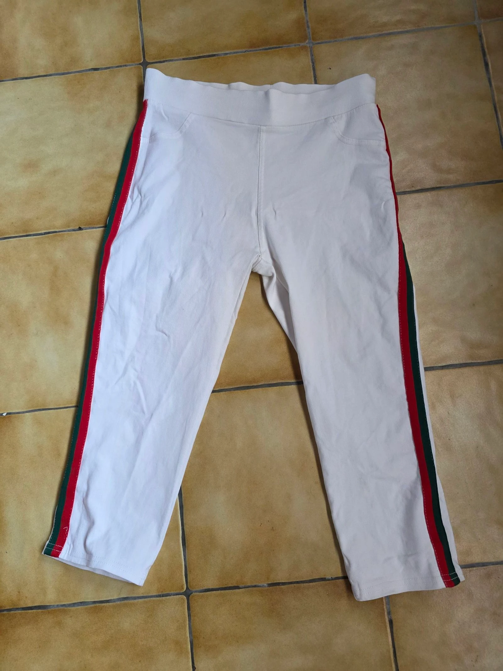 Calça capri stretch com faixas laterais estilo esportivo chique vintage anos 90 y2k tamanho até 40 – photo 5